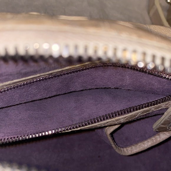 🔥❤️Nancy Gonzalez For TSE Luxe Cream Crocodile NWOTs Mini (Nano) ThreeWay Speedy - Picture 12 of 15